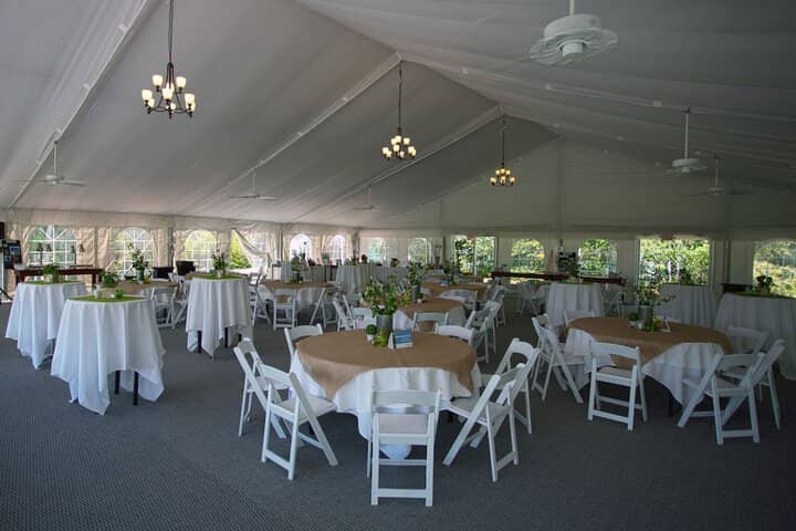 Outdoor wedding area